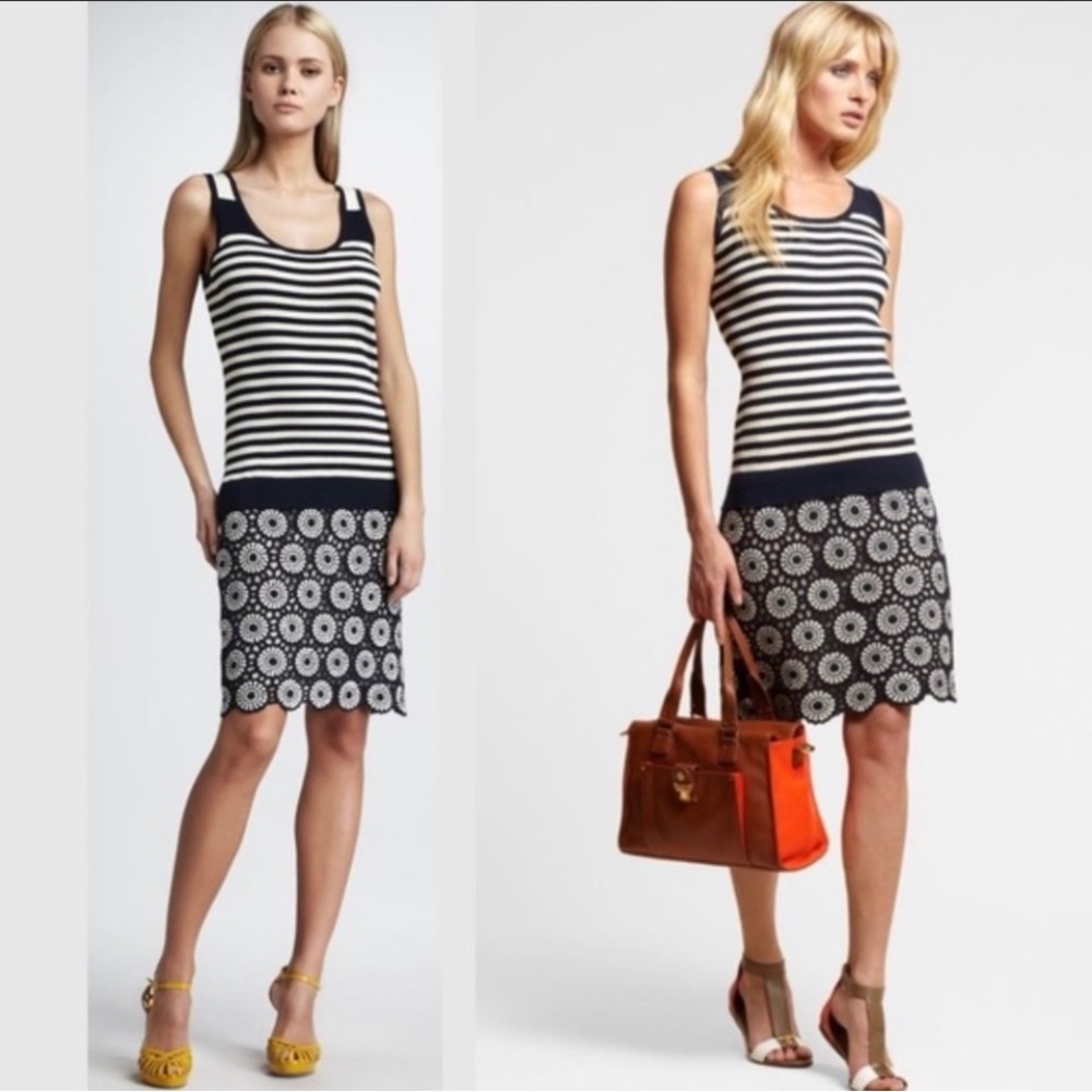 Tory Burch Dress… navy blue and white